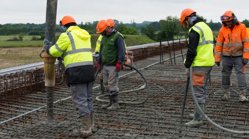 Coulage tablier à la pompe à béton