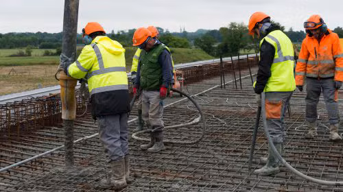 Coulage tablier à la pompe à béton